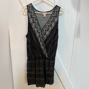 Mossimo Supply Co. Black Printed Sleeveless Romper